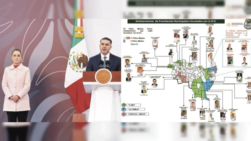 Exigen Sheinbaum y Harfuch denuncias para activar Enjambre en Michoacán: Hasta 25% de alcaldes han sido señalados por inteligencia militar